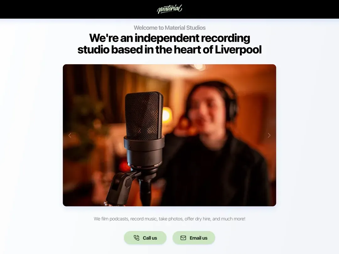 Material Studios Website